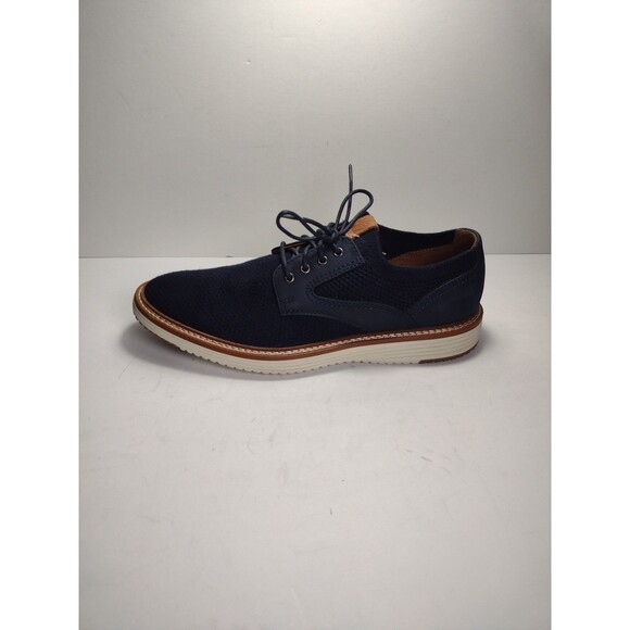 Johnston & Murphy Men's Navy Upton Knit Plain Toe Derby Oxford Shoes 8.5M NWOB - Picture 1 of 15